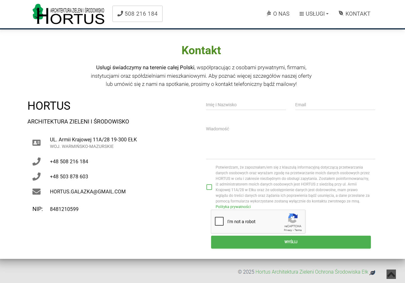 Hortus - Garden and Outdoor Services Website screenshot 2