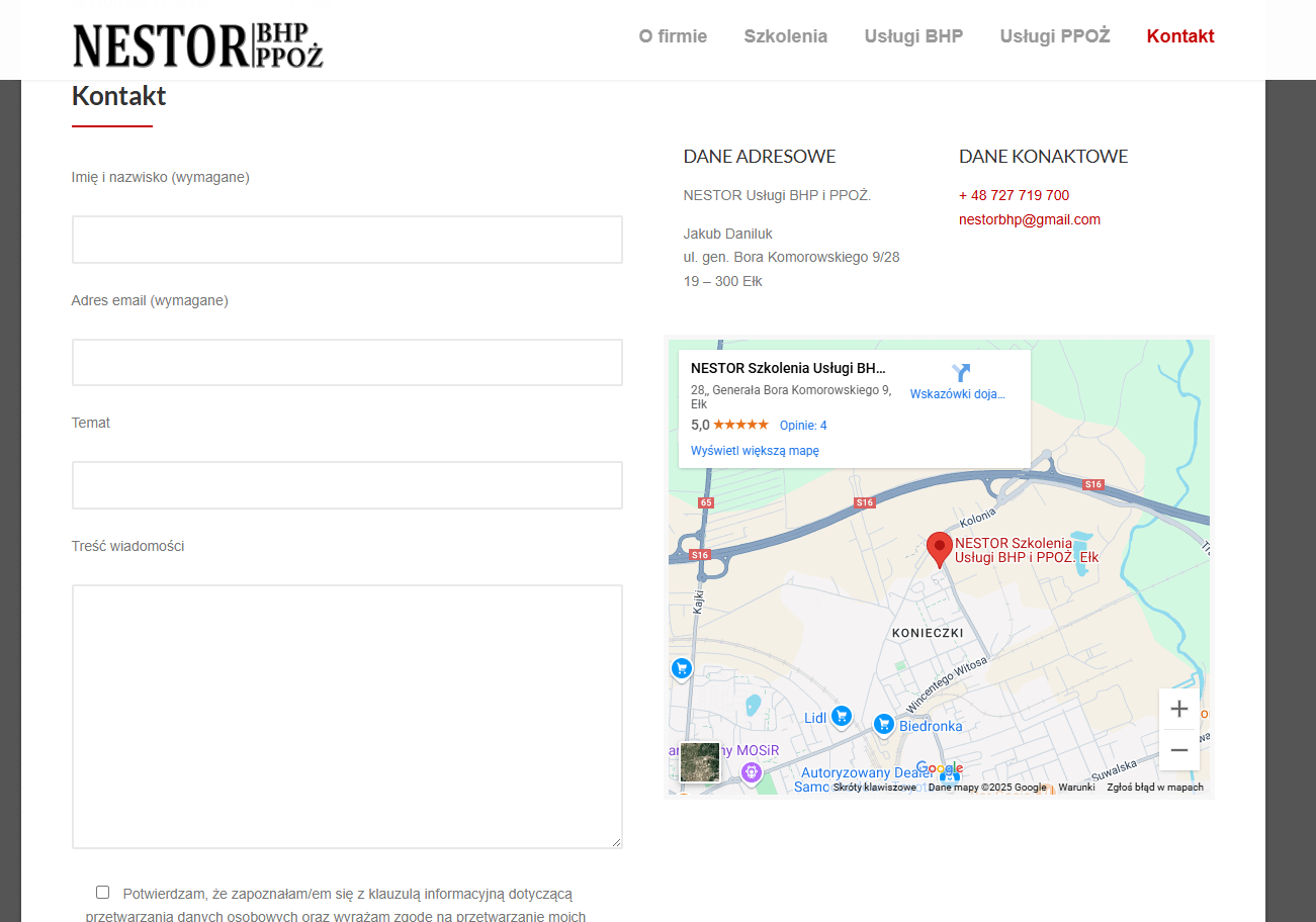 Nestor BHP - Occupational Safety Service Website