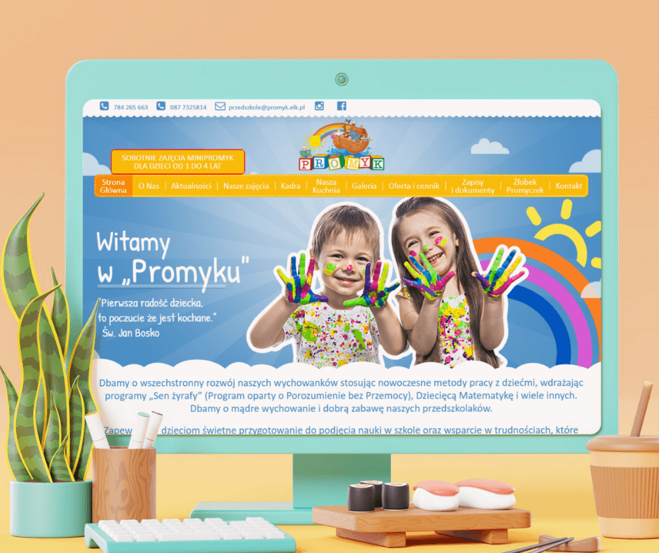 Promyk - Kindergarten Website screenshot 2