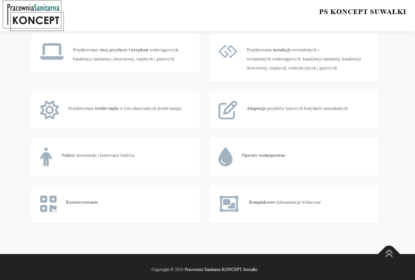 PSKONCEPT - Sanitary Design Website screenshot 2